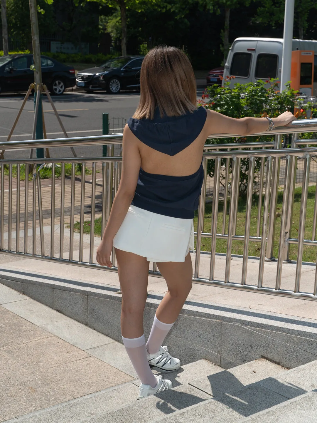 A-line Low Waist Skirt suit