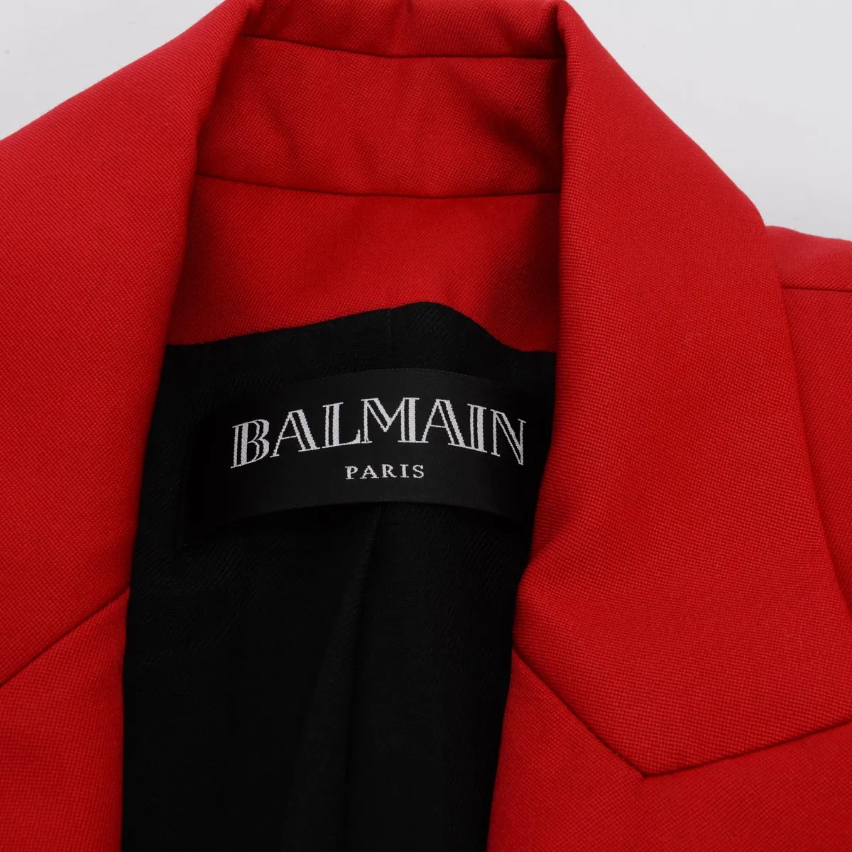 Balmain Red Wool Classic DB Blazer FR 42