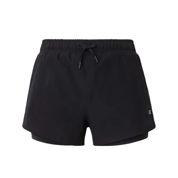 Barrel Women Essential 3" Leggings Shorts-BLACK