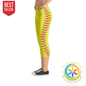 Baseball Stitch Capri Leggings