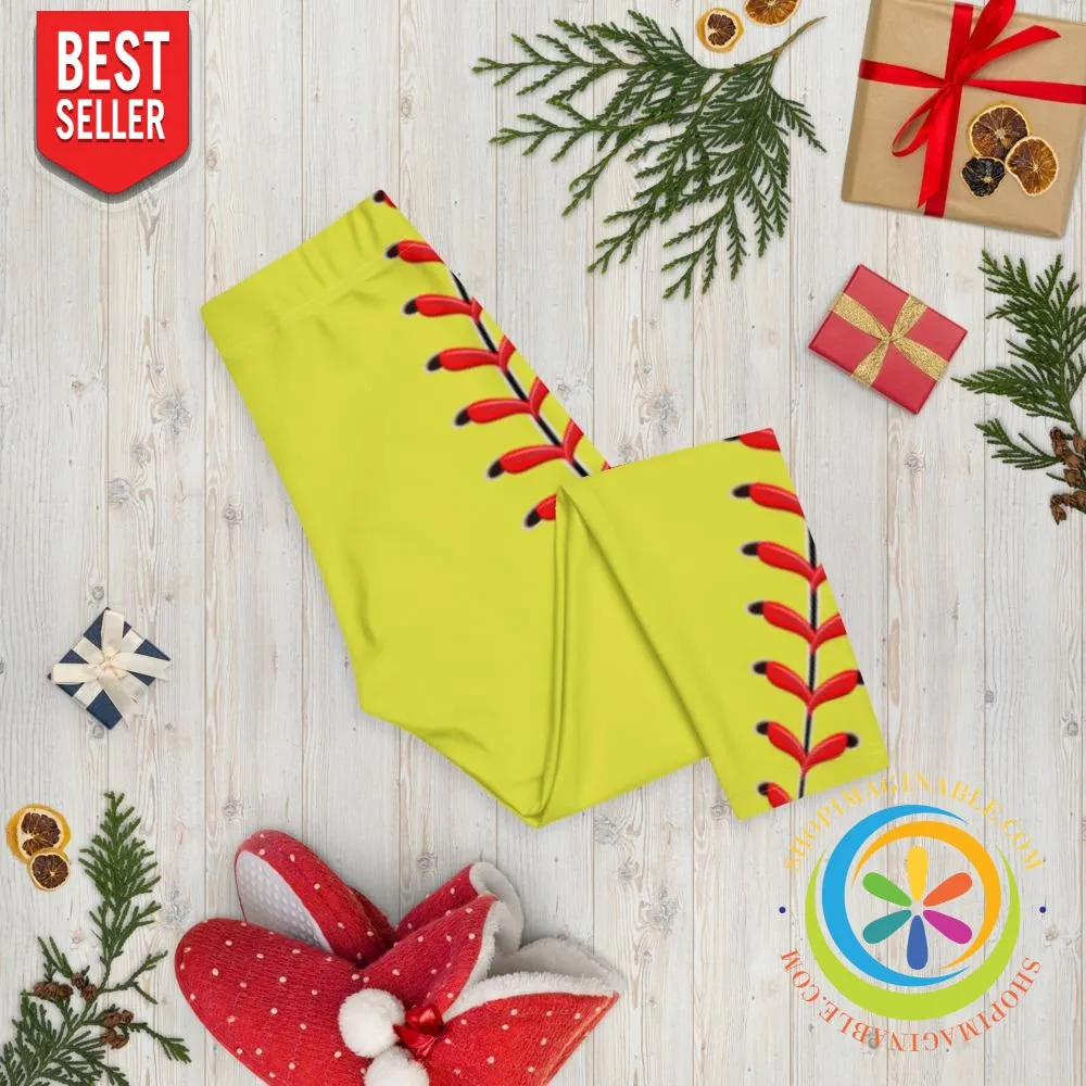 Baseball Stitch Capri Leggings