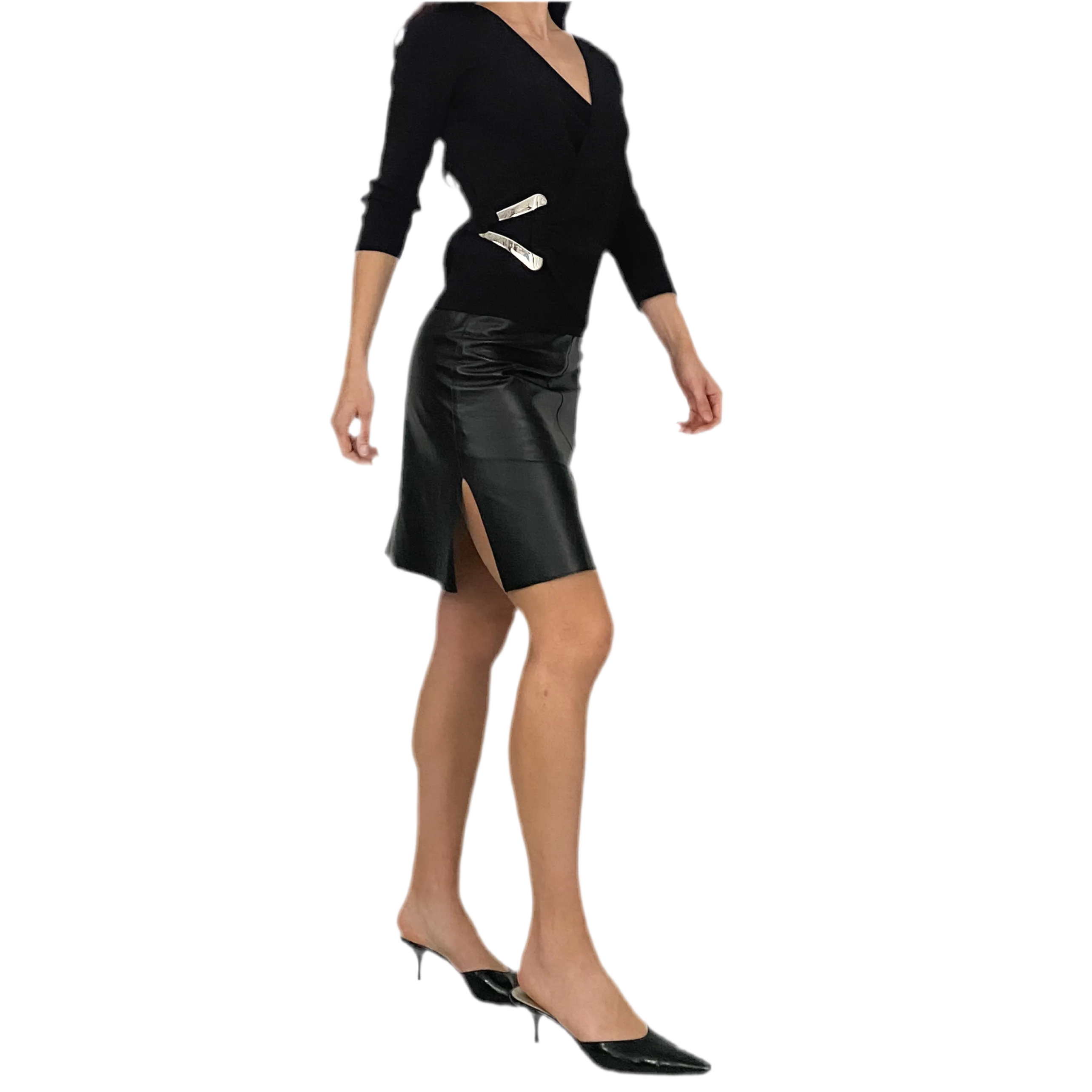 Bebe Leather Skirt (XS)