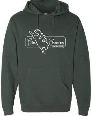 Big Bucks Pro Rodeo Hoodie ~Alpine Green