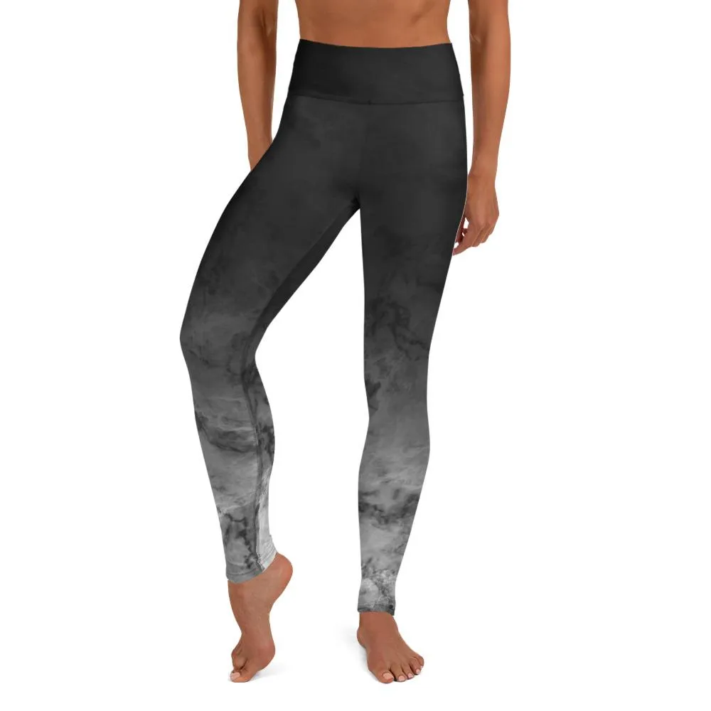 Black Marble Yoga Leggings