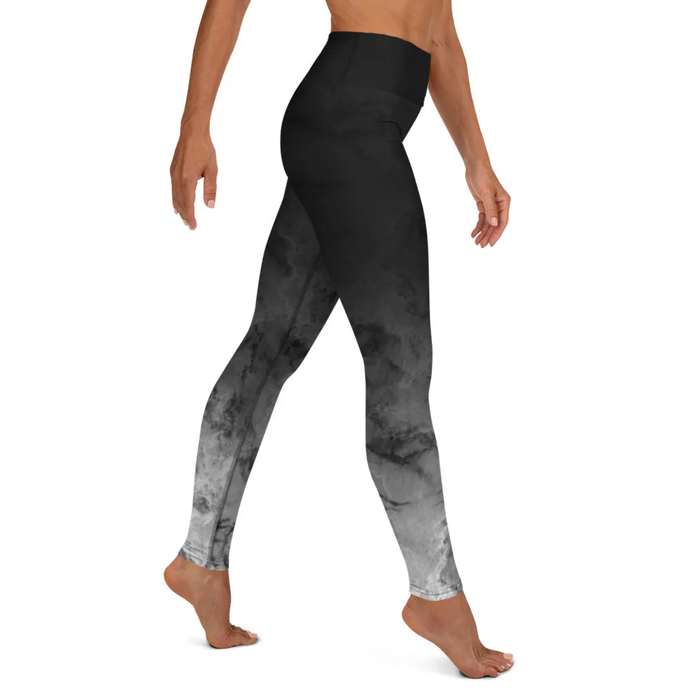 Black Marble Yoga Leggings