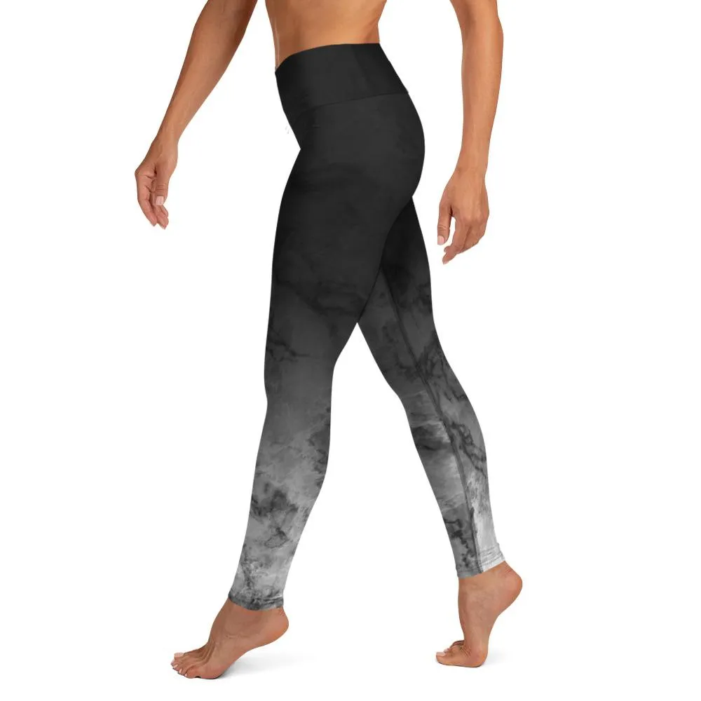 Black Marble Yoga Leggings