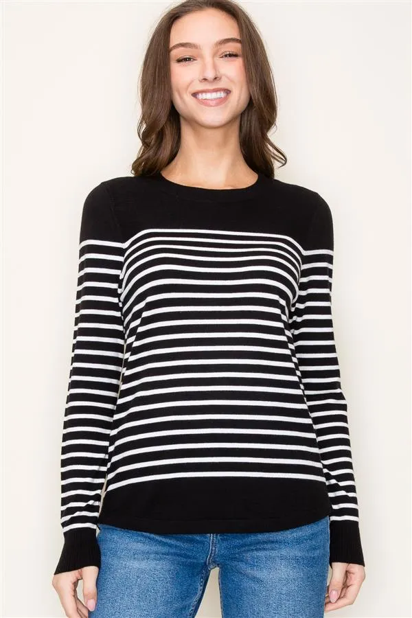 Blocked Stripe Sweaters, 2 Colors