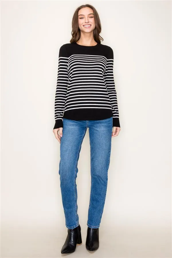 Blocked Stripe Sweaters, 2 Colors