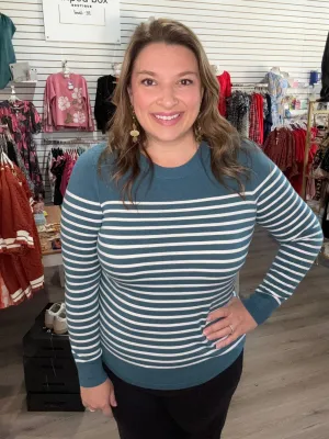 Blocked Stripe Sweaters, 2 Colors