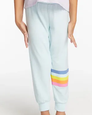 Blue Rainbow Stripe Sweatpants