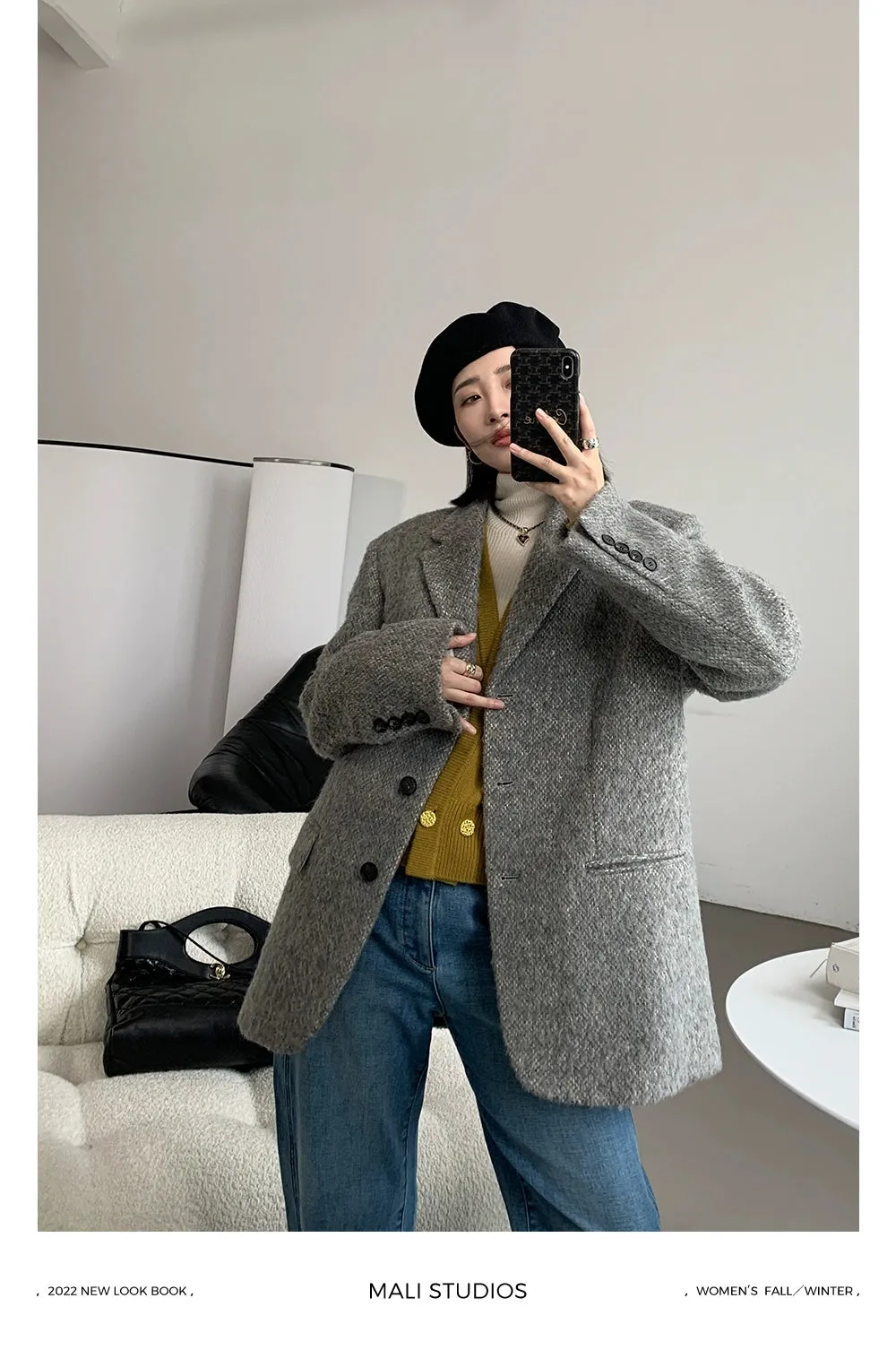 Classic Gray Wool Coat