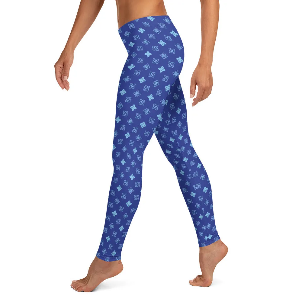 Cool S Pattern All Over Print Leggings - Style 4 Blue