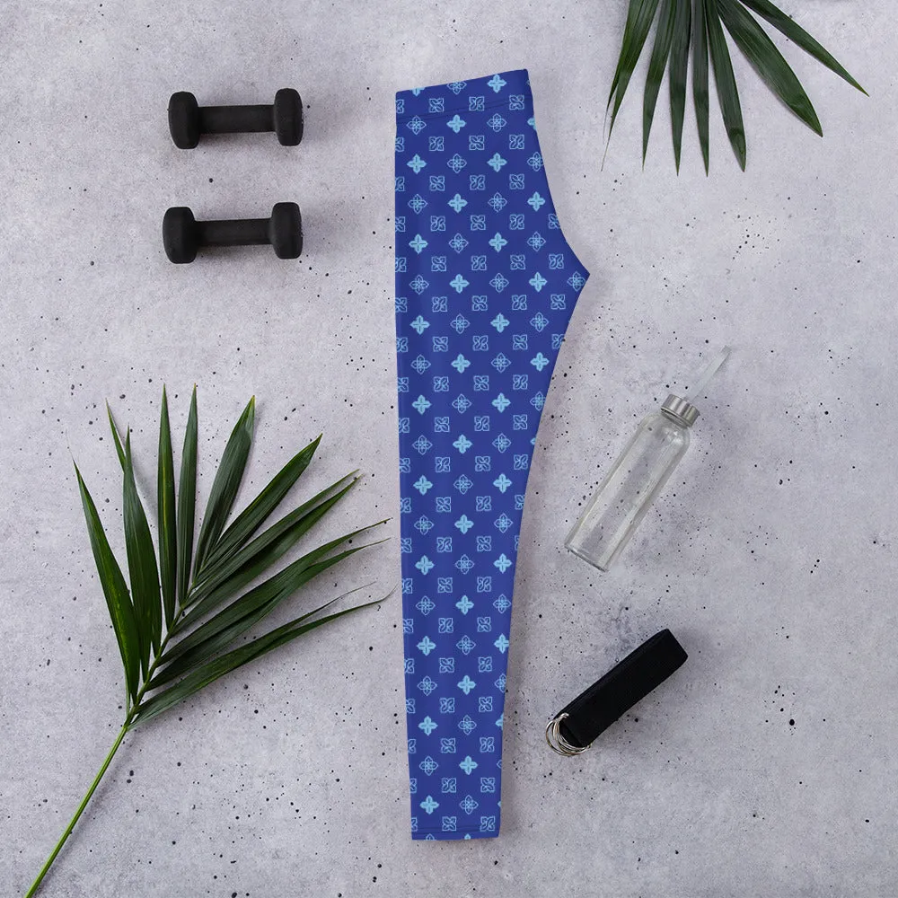 Cool S Pattern All Over Print Leggings - Style 4 Blue