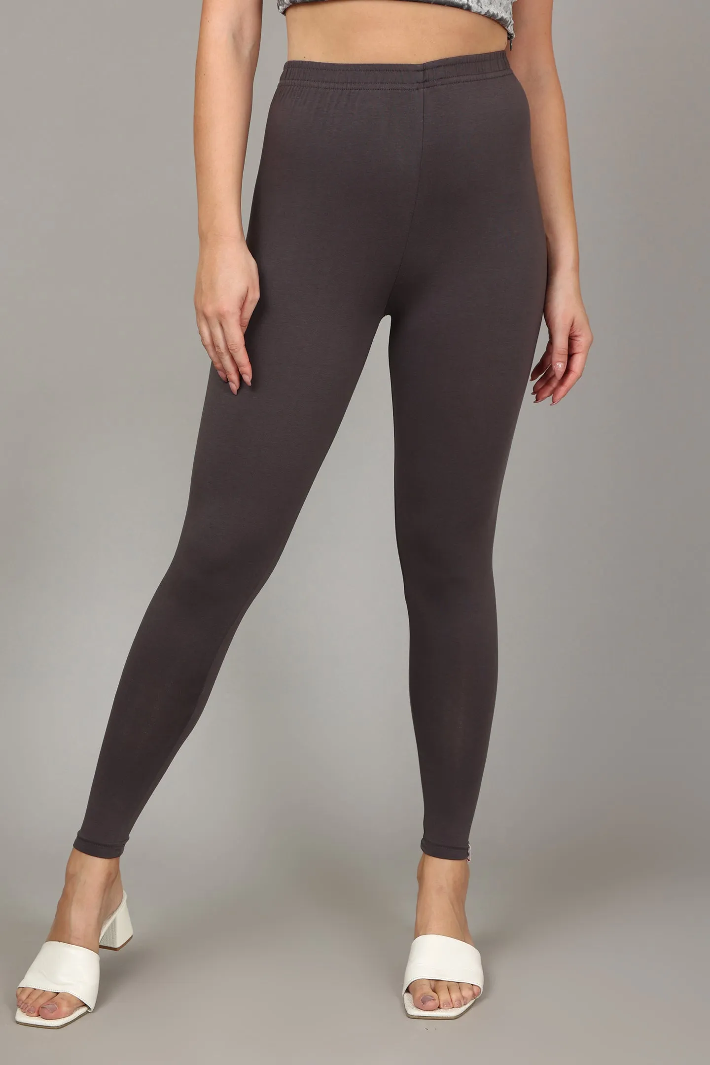 COTTON ANKLE LEGGINGS - ELEPHANT