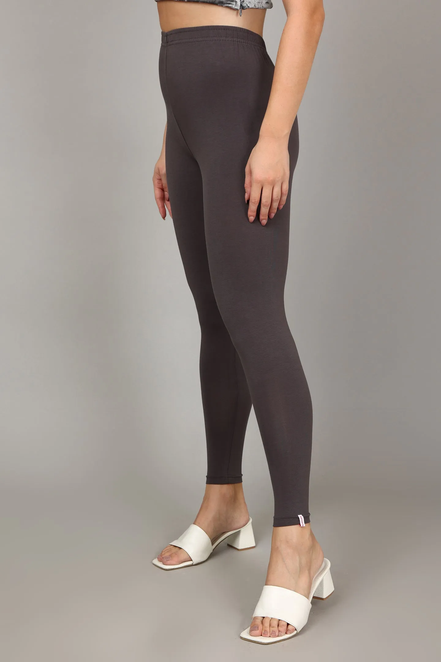 COTTON ANKLE LEGGINGS - ELEPHANT