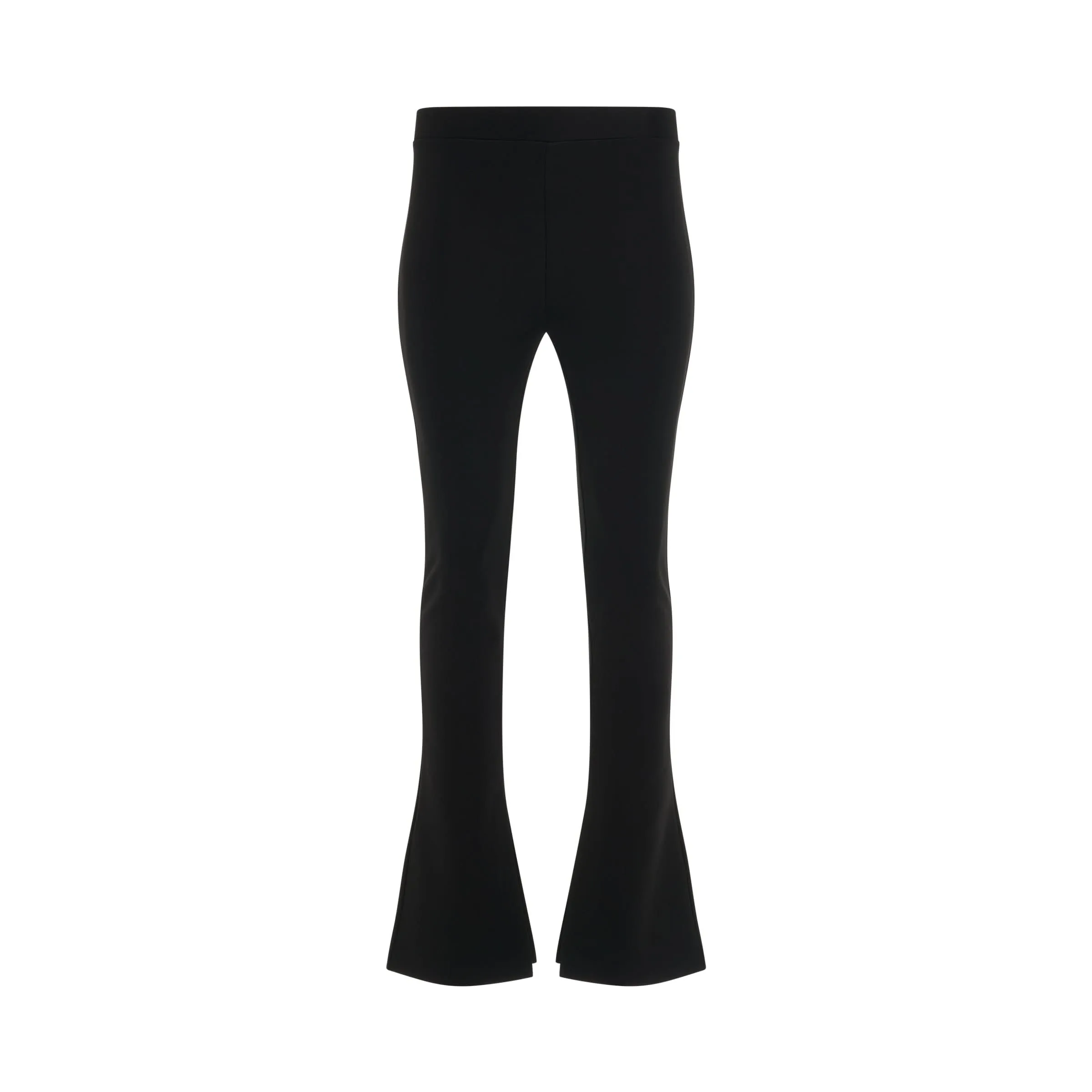 Crepe Jersey Split Leggings in Black