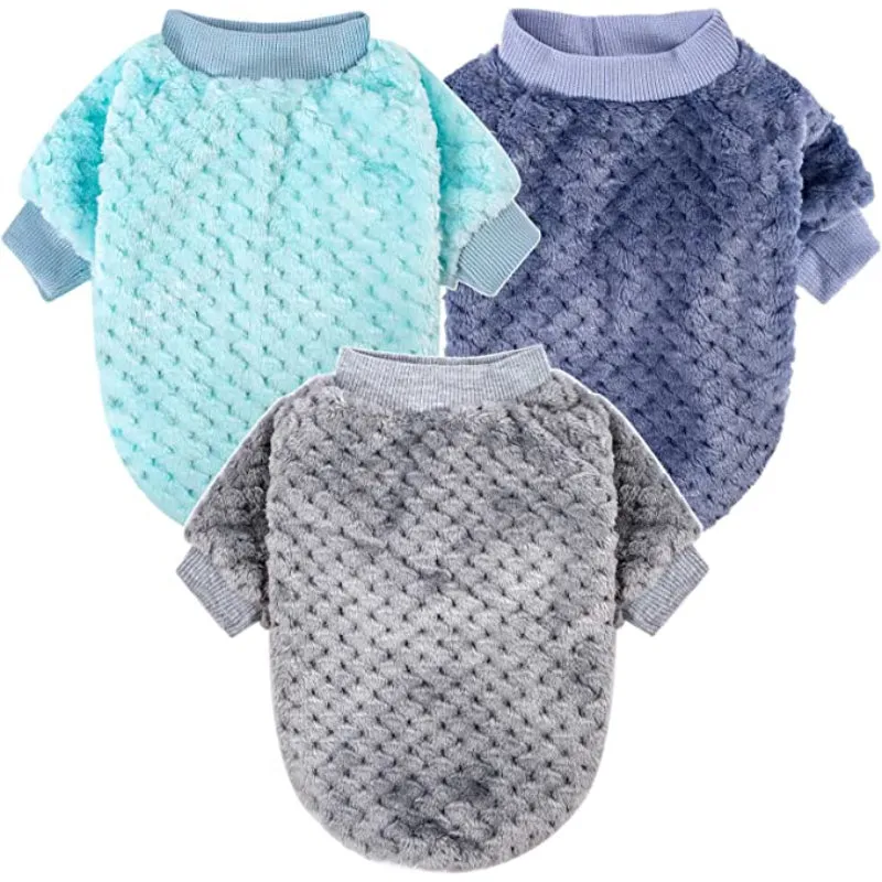 Dog Sweaters for Small Dogs, 3pc Warm Fur Soft Pet Clothes For Puppy