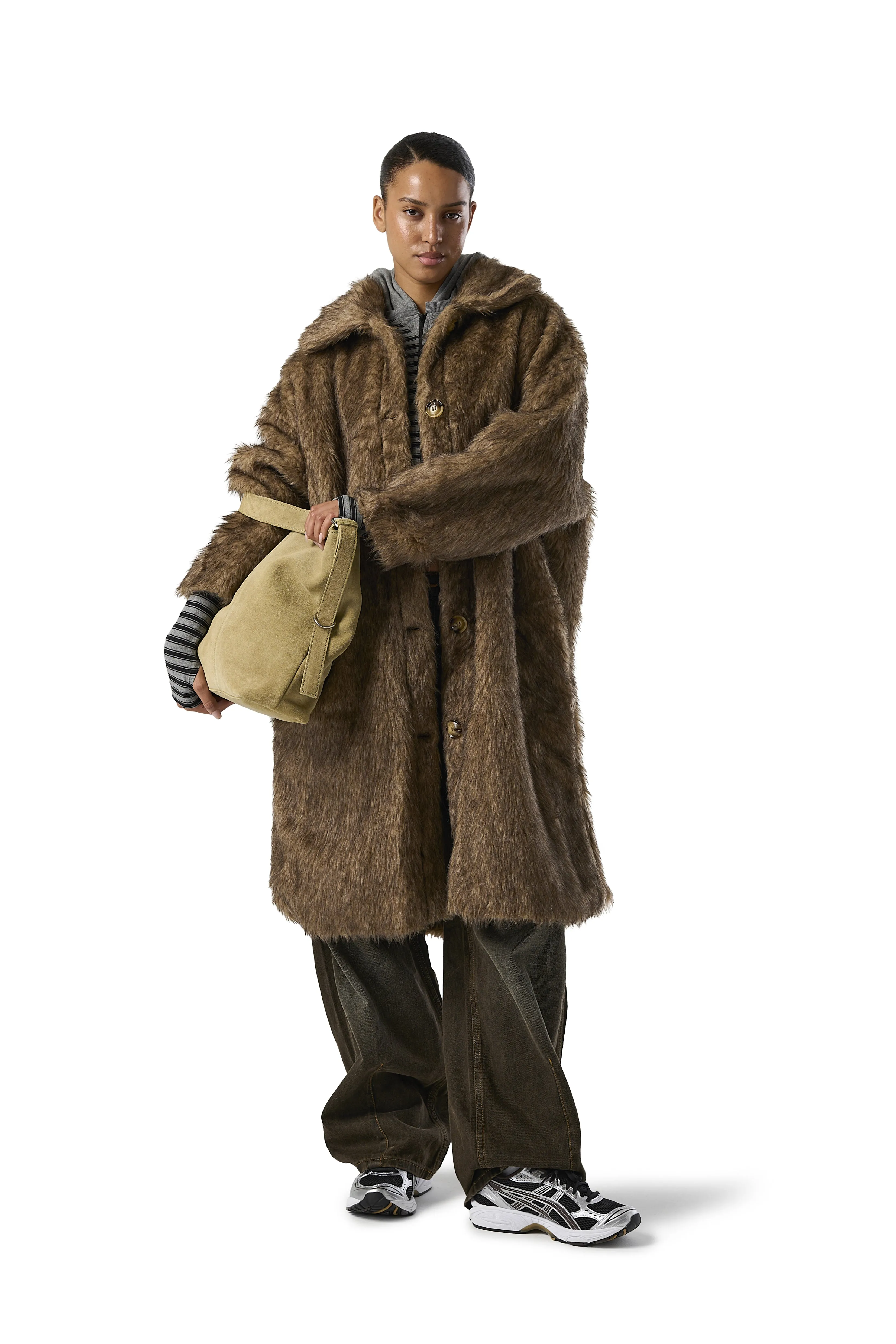 Faux Fur Longline Coat by Donnie - Stylish and Warm Winter Jacket