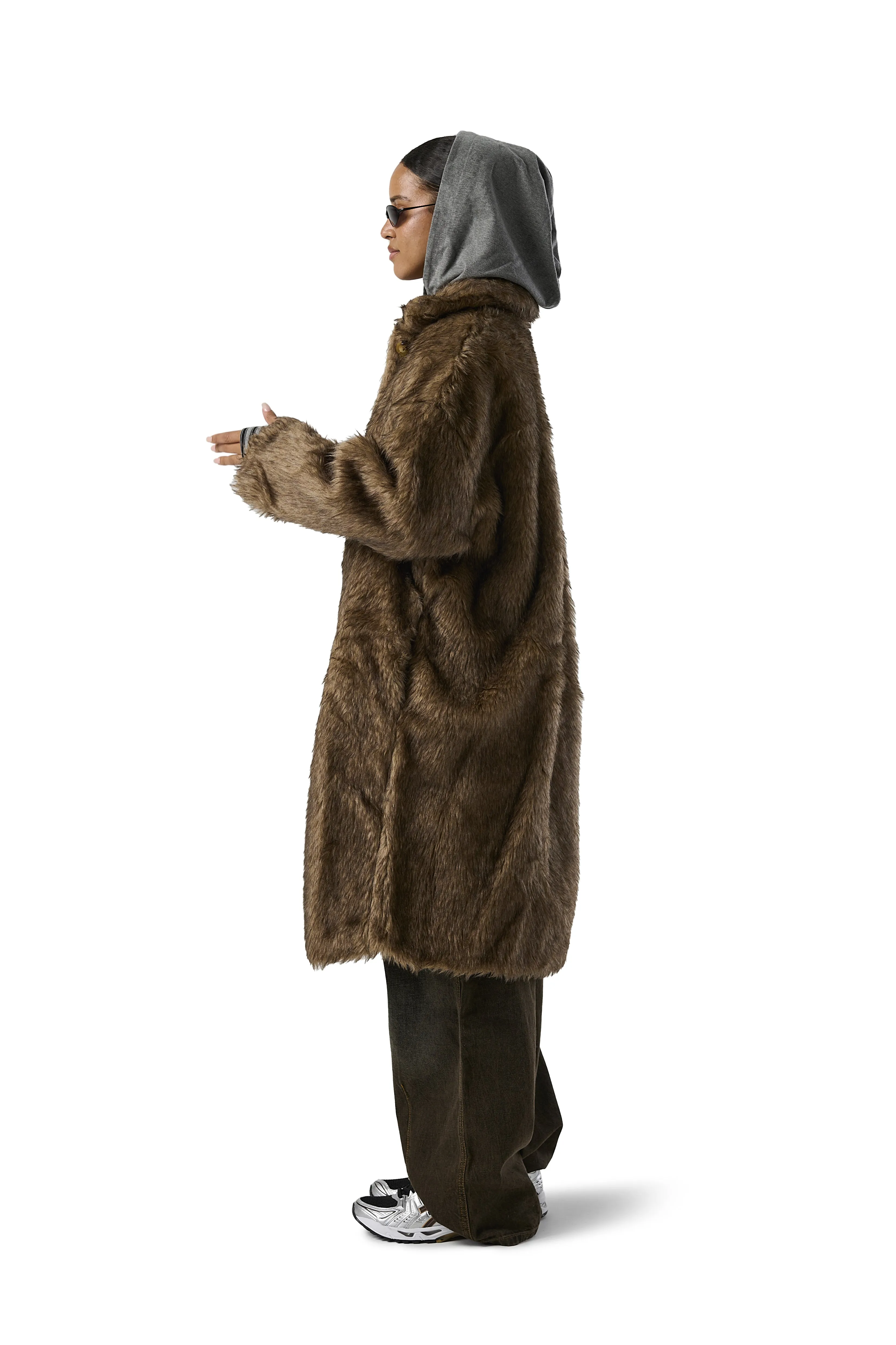 Faux Fur Longline Coat by Donnie - Stylish and Warm Winter Jacket