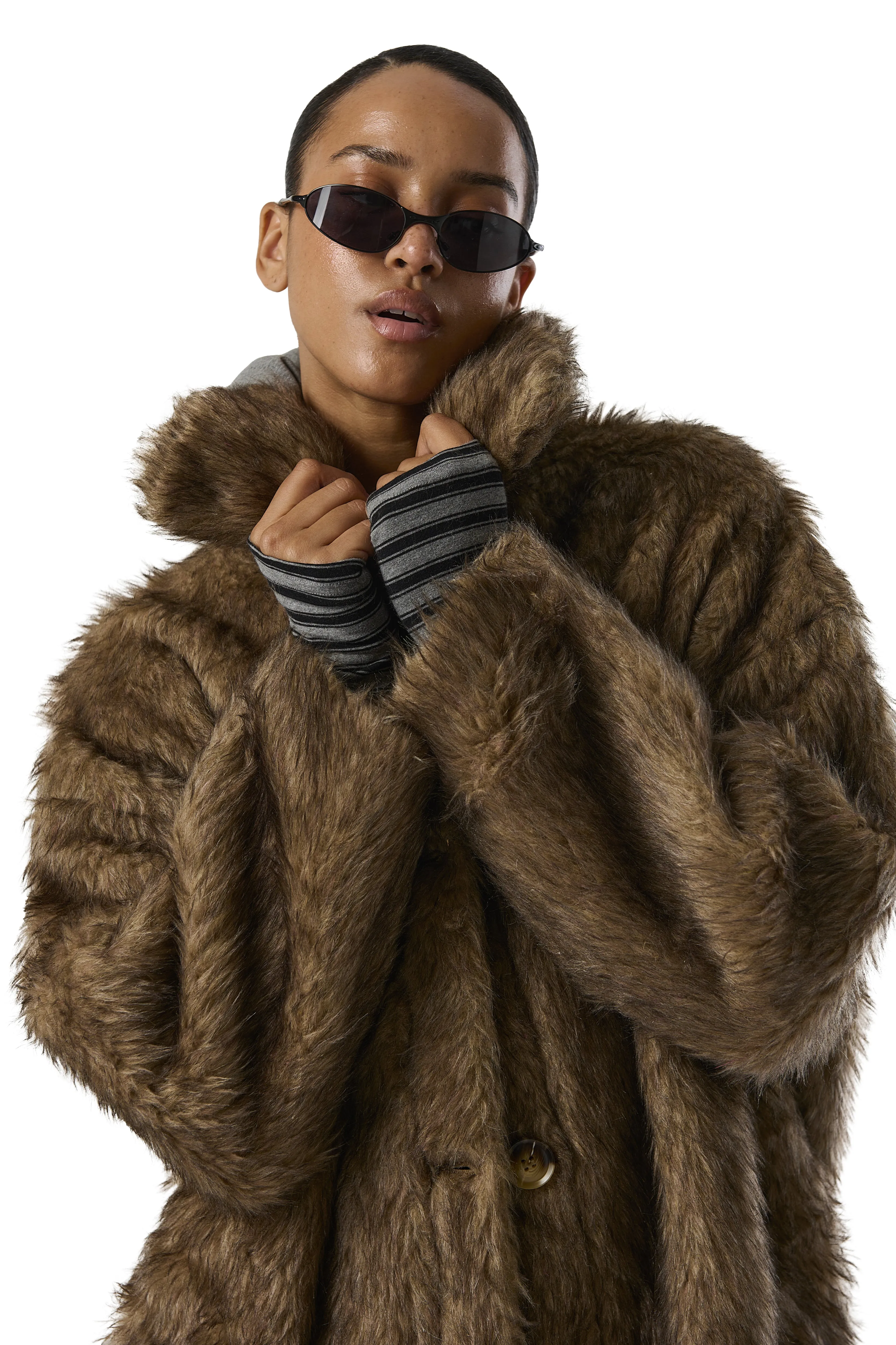 Faux Fur Longline Coat by Donnie - Stylish and Warm Winter Jacket