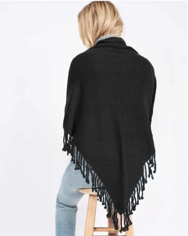 Dropped Needle Cashmere Scarf in Soft Pink