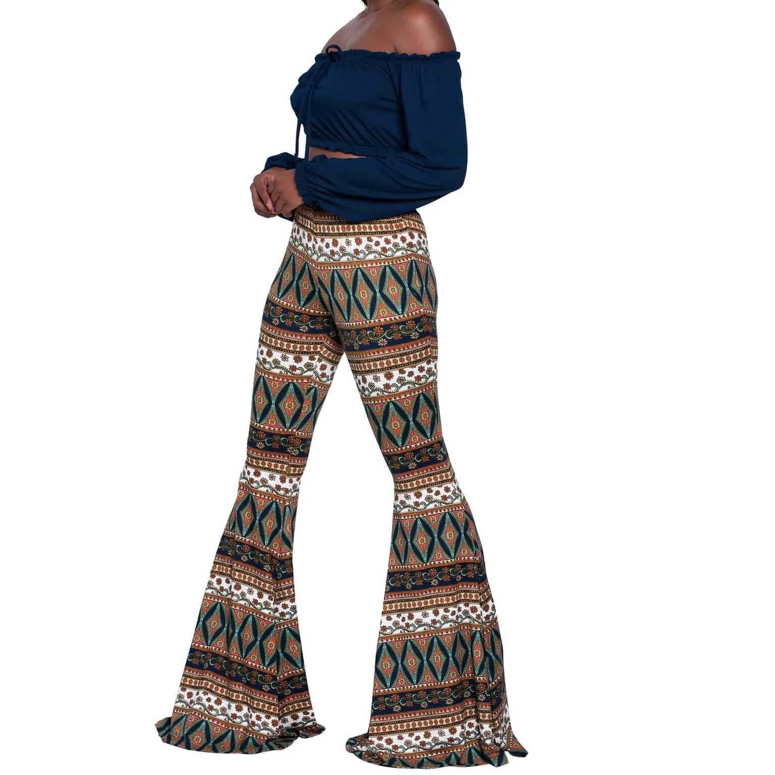 Flare High Waist Loose Stretch Pants