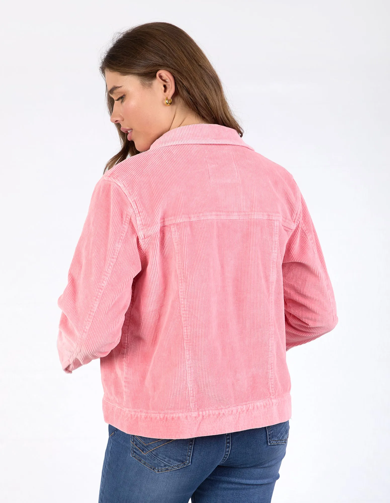 Fleur Cord Jacket - Charm Pink