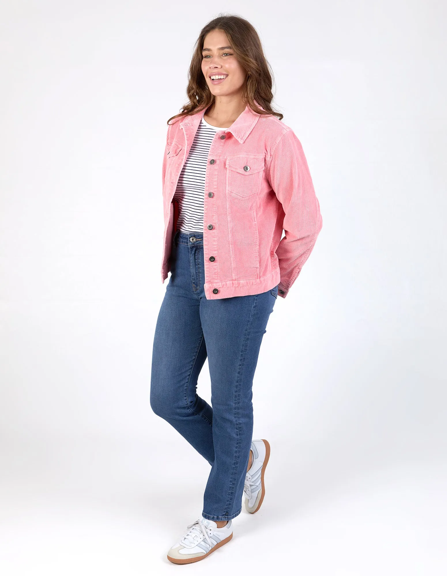 Fleur Cord Jacket - Charm Pink