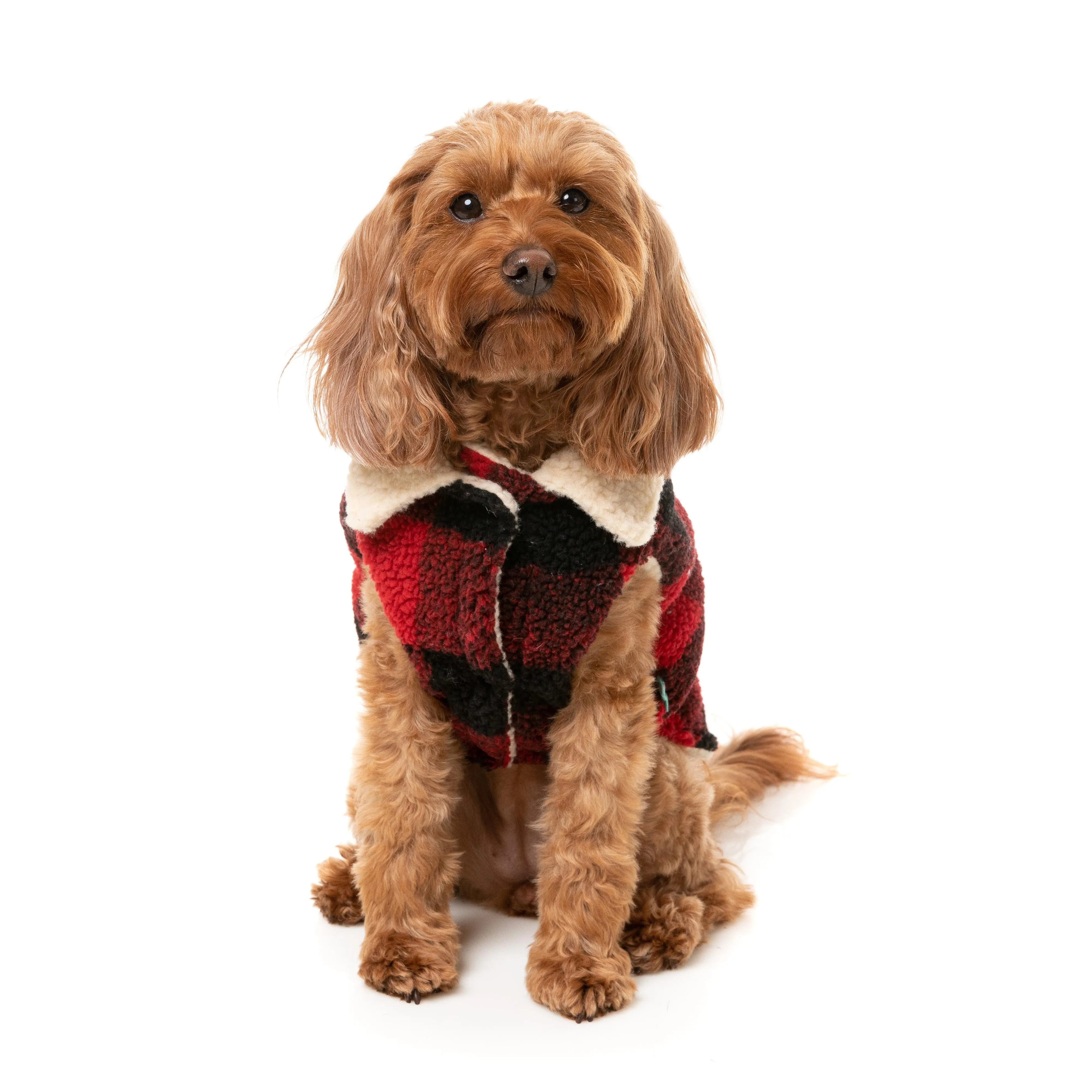 FuzzYard Dog Apparel Jacket Lumberjack Red Size 4 ^ ^