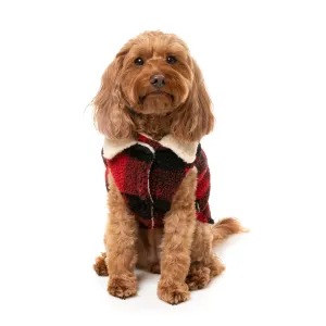 FuzzYard Dog Apparel Jacket Lumberjack Red Size 4 ^ ^