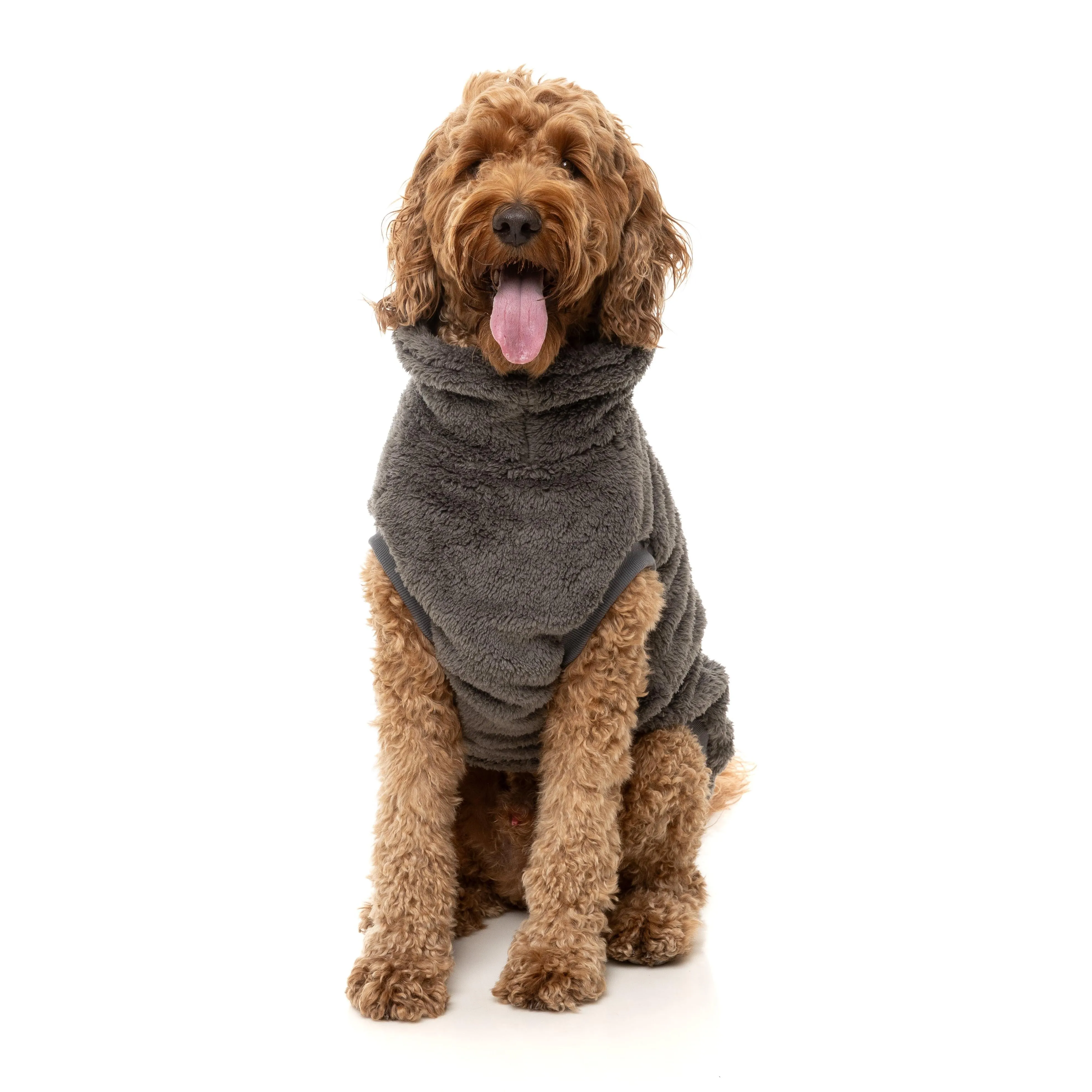 FuzzYard Dog Apparel Turtle Teddy 25 Sweater Gunmetal Grey Size 4