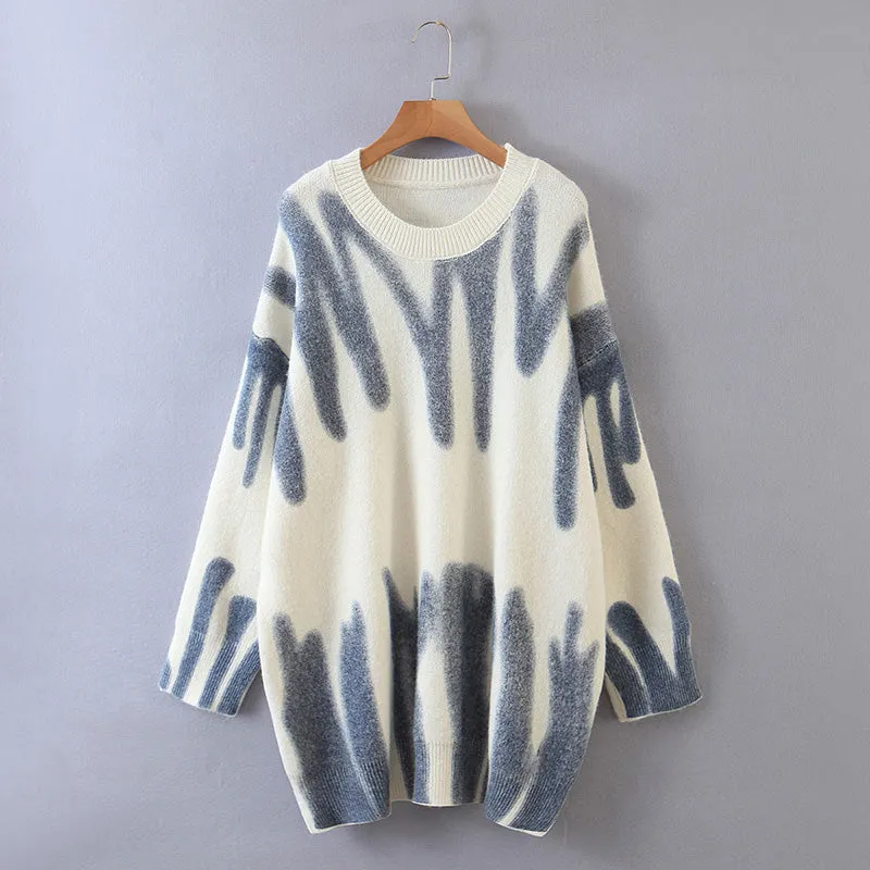 Graffiti Streetwear Style Pullover Sweater