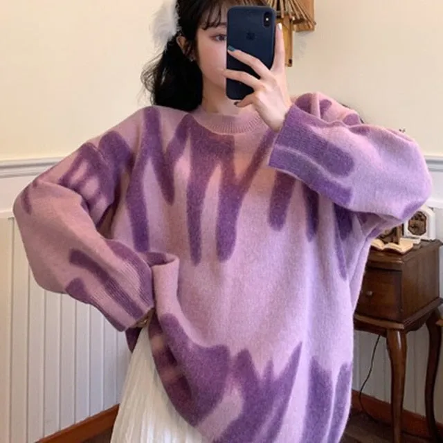 Graffiti Streetwear Style Pullover Sweater