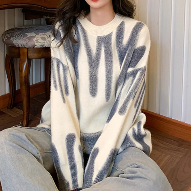 Graffiti Streetwear Style Pullover Sweater