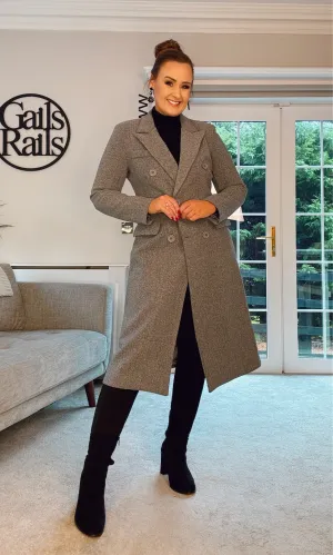 GREY CLASSIC MIDI COAT
