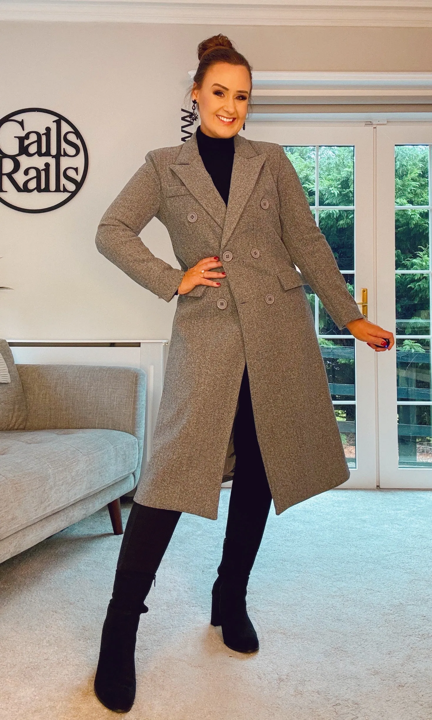 GREY CLASSIC MIDI COAT