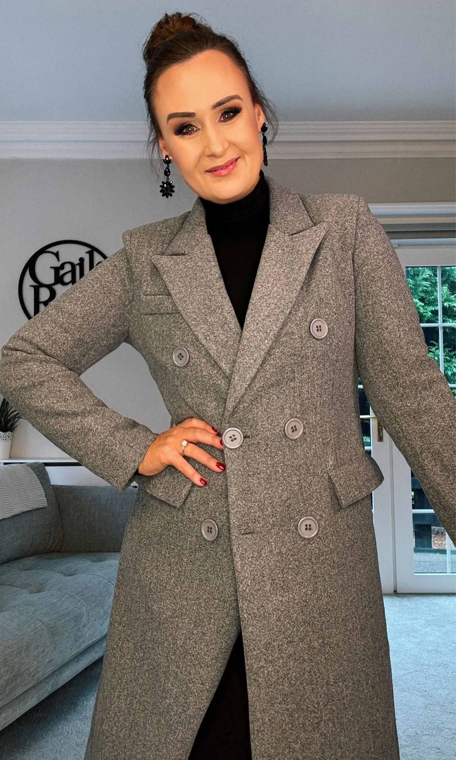 GREY CLASSIC MIDI COAT