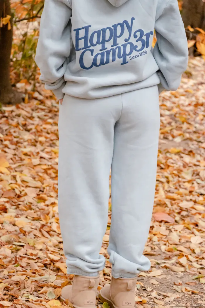 Happy Camp3r Puff Series Sweatpants - Light Blue