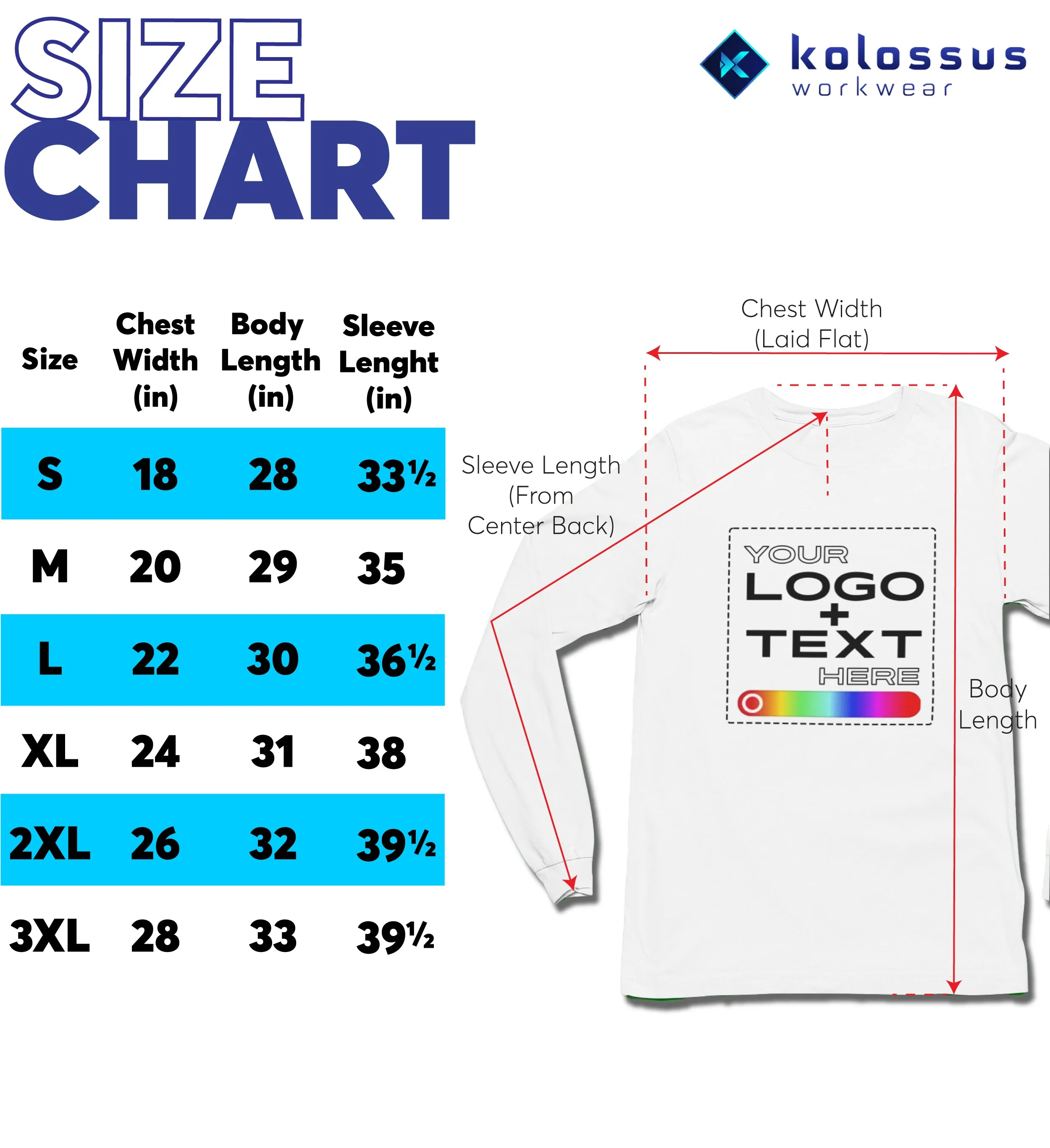 Kolossus Customizable High Visibility Long Sleeve Work Shirts