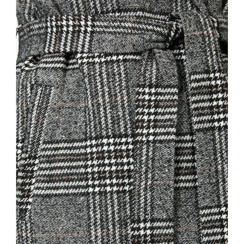 Koton- Tie Waist Coat - Black Check