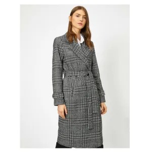Koton- Tie Waist Coat - Black Check