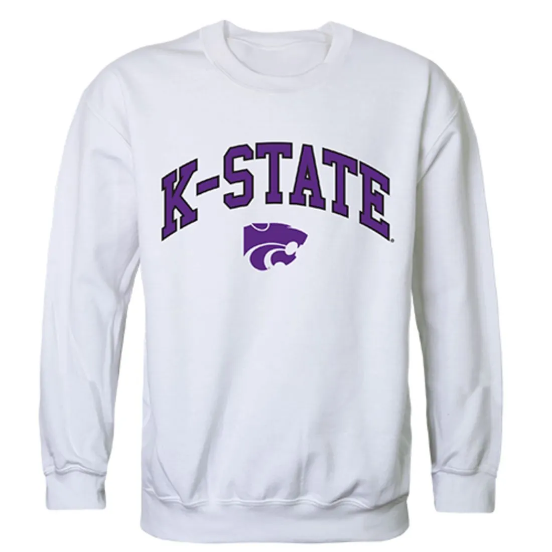 KSU Kansas State University Campus Crewneck Pullover Sweatshirt Sweater White