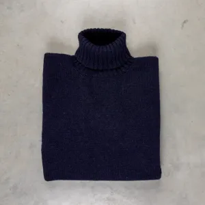 Laurence J. Smith Super Soft Seamless Roll Neck Pullover New Navy