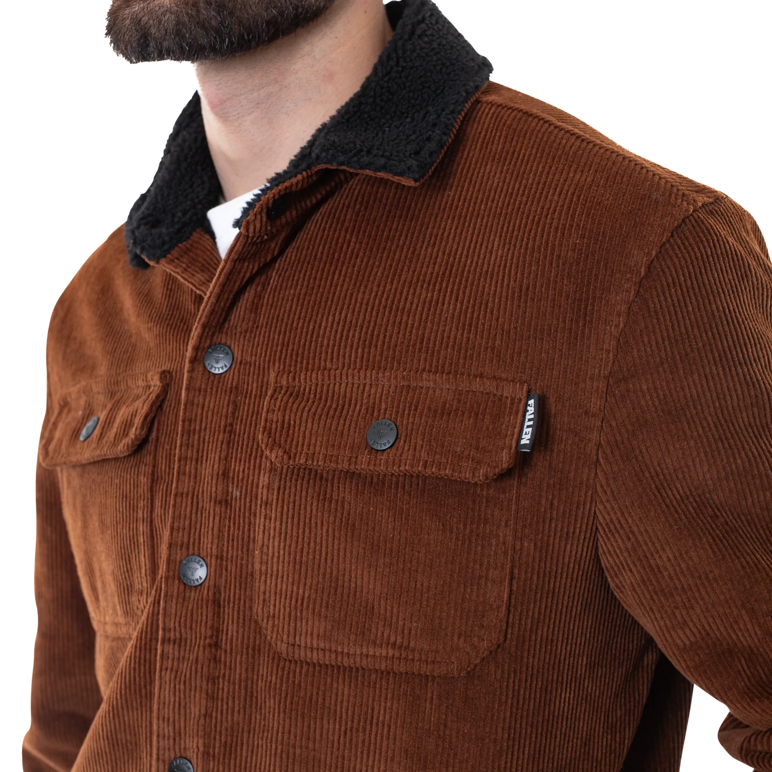 LIGHT LAMB JACKET - BROWN/BLACK