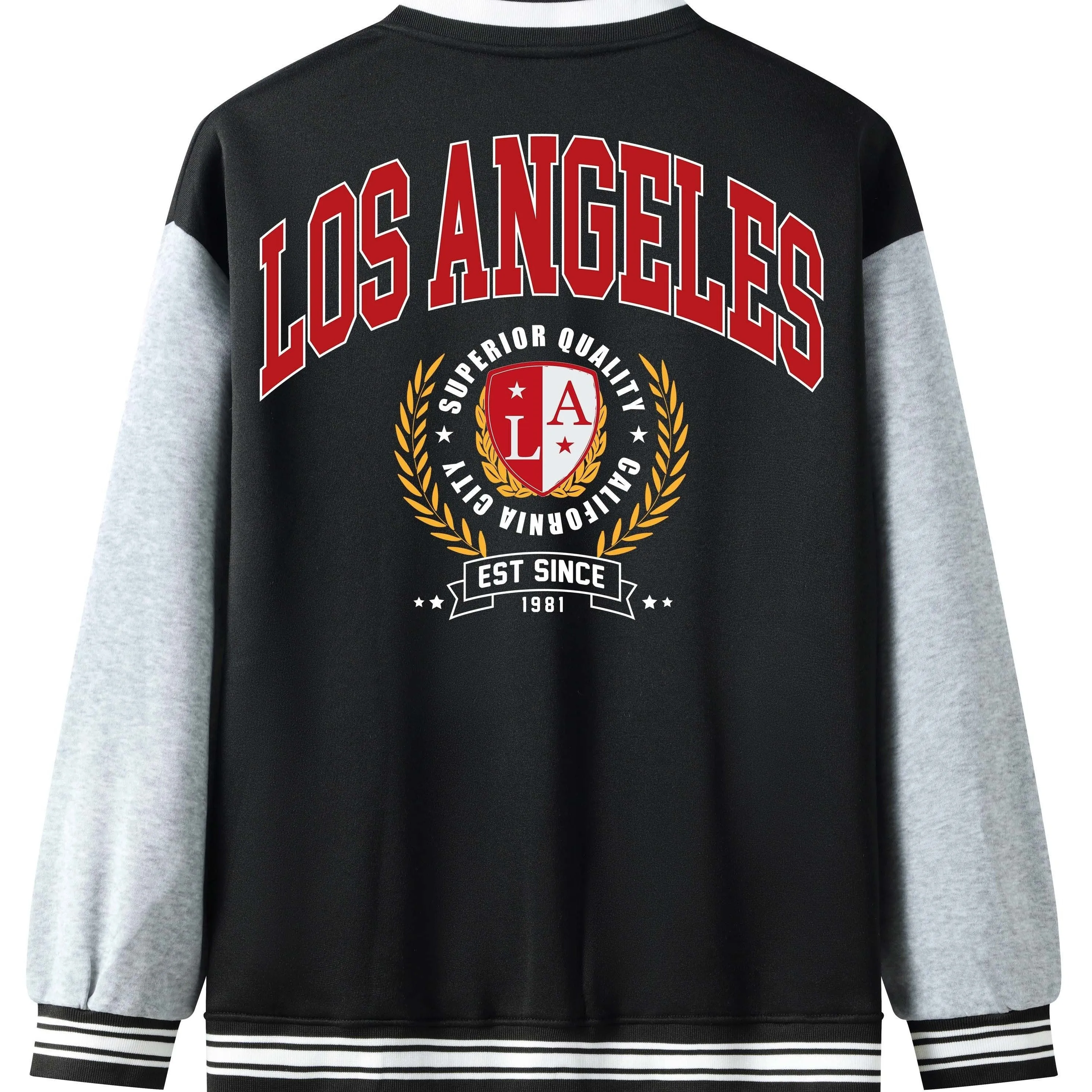 Los Angeles Print Men's Baseball Jacket |  Comfy Coat