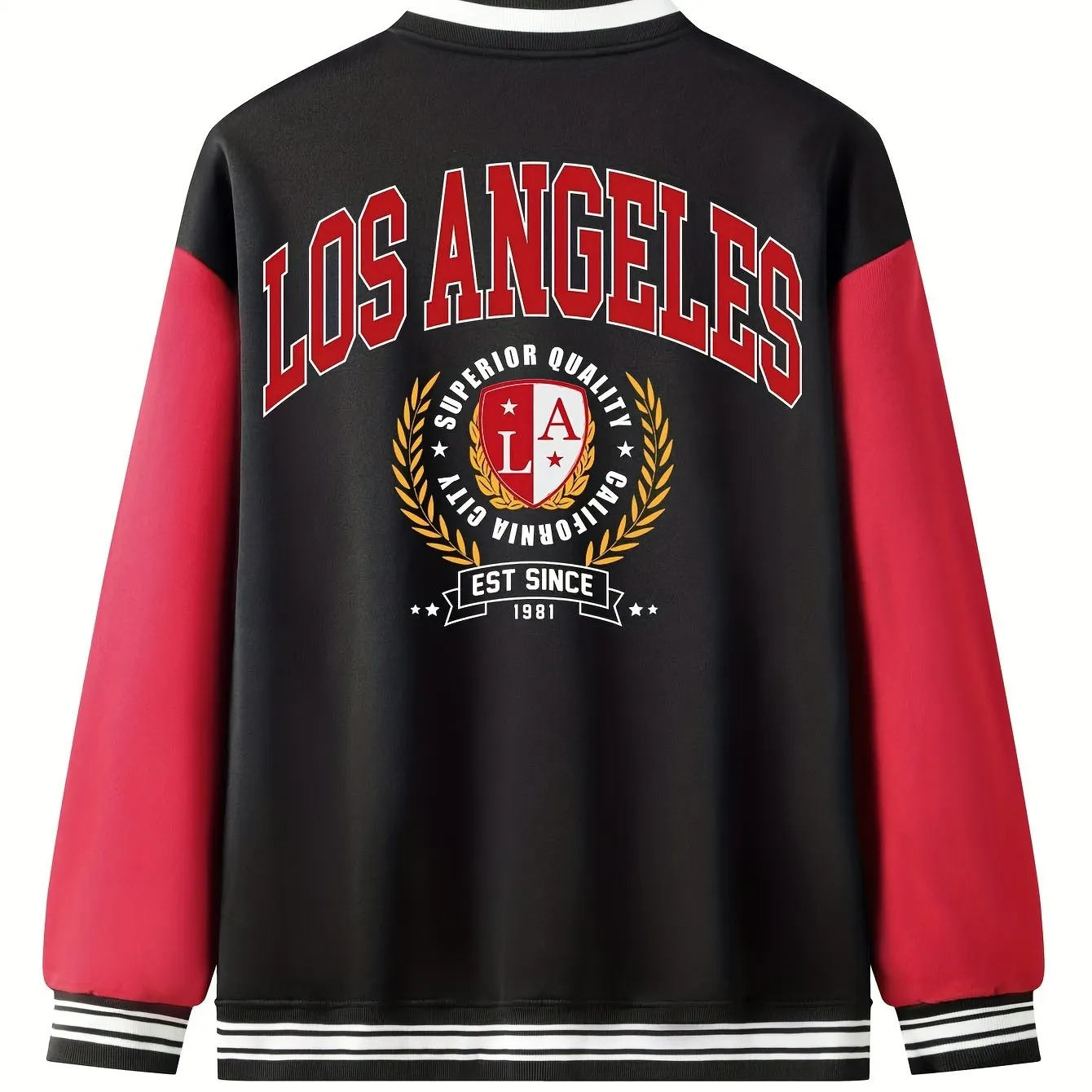 Los Angeles Print Men's Baseball Jacket |  Comfy Coat