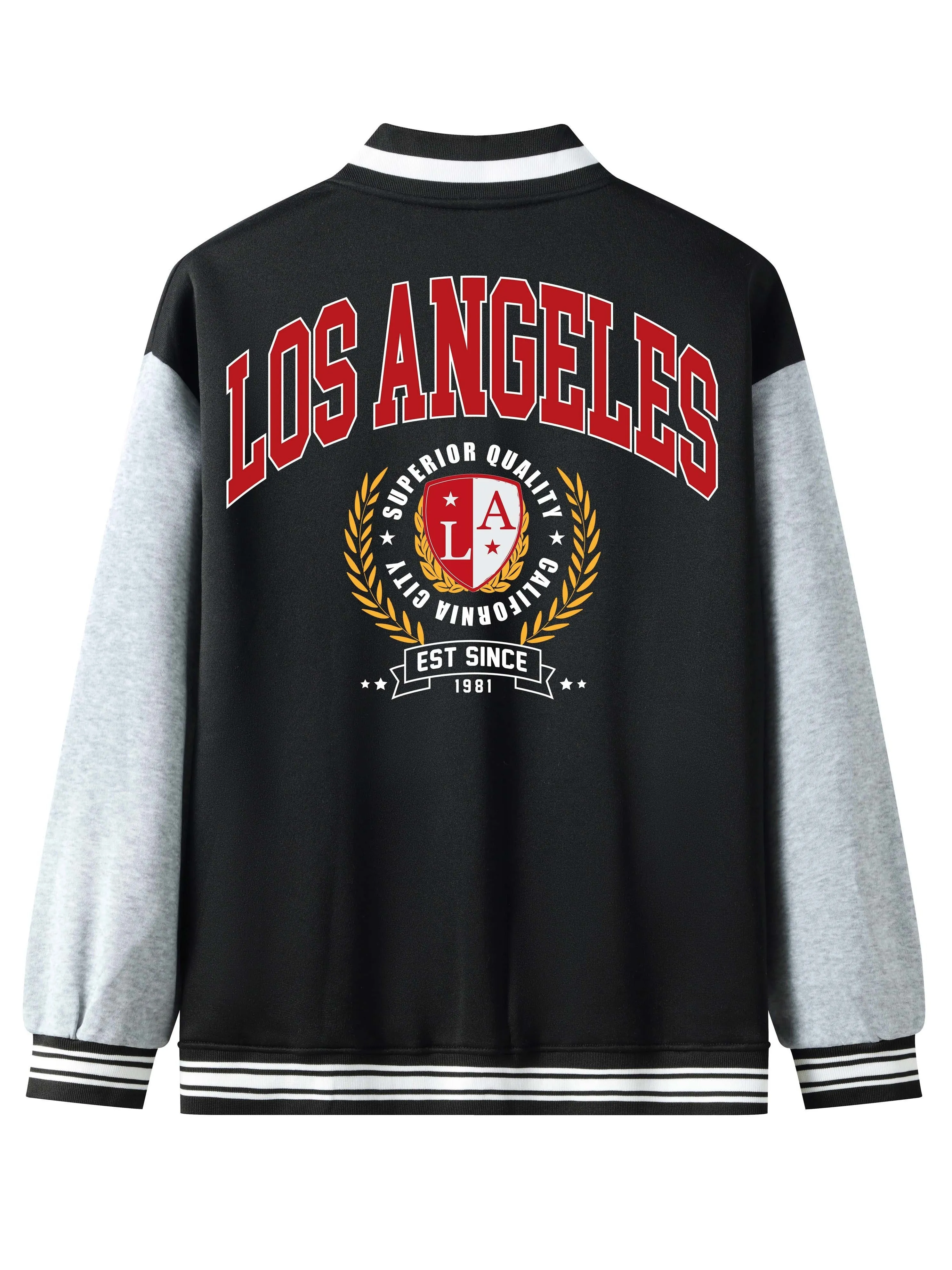Los Angeles Print Men's Baseball Jacket |  Comfy Coat