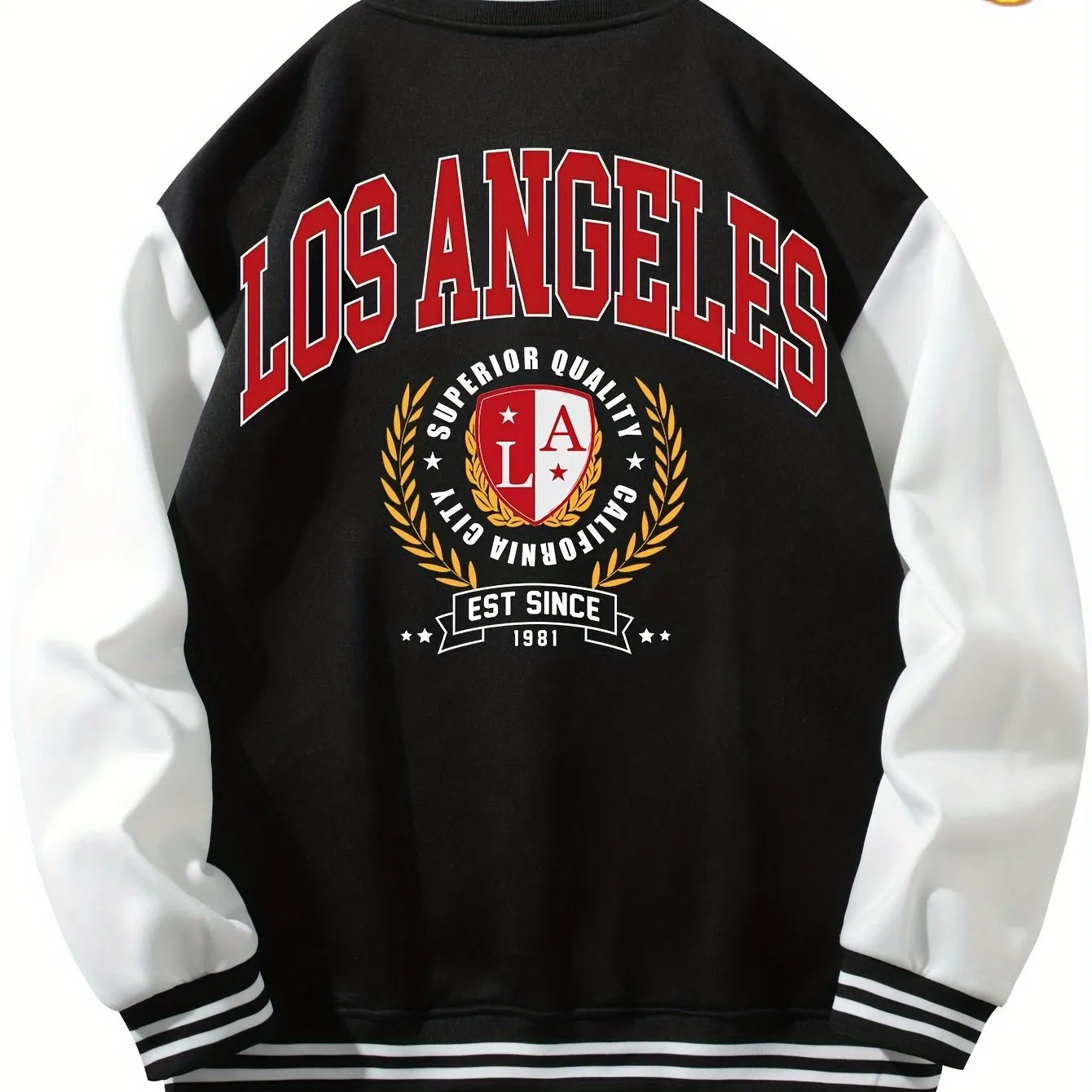 Los Angeles Print Men's Baseball Jacket |  Comfy Coat