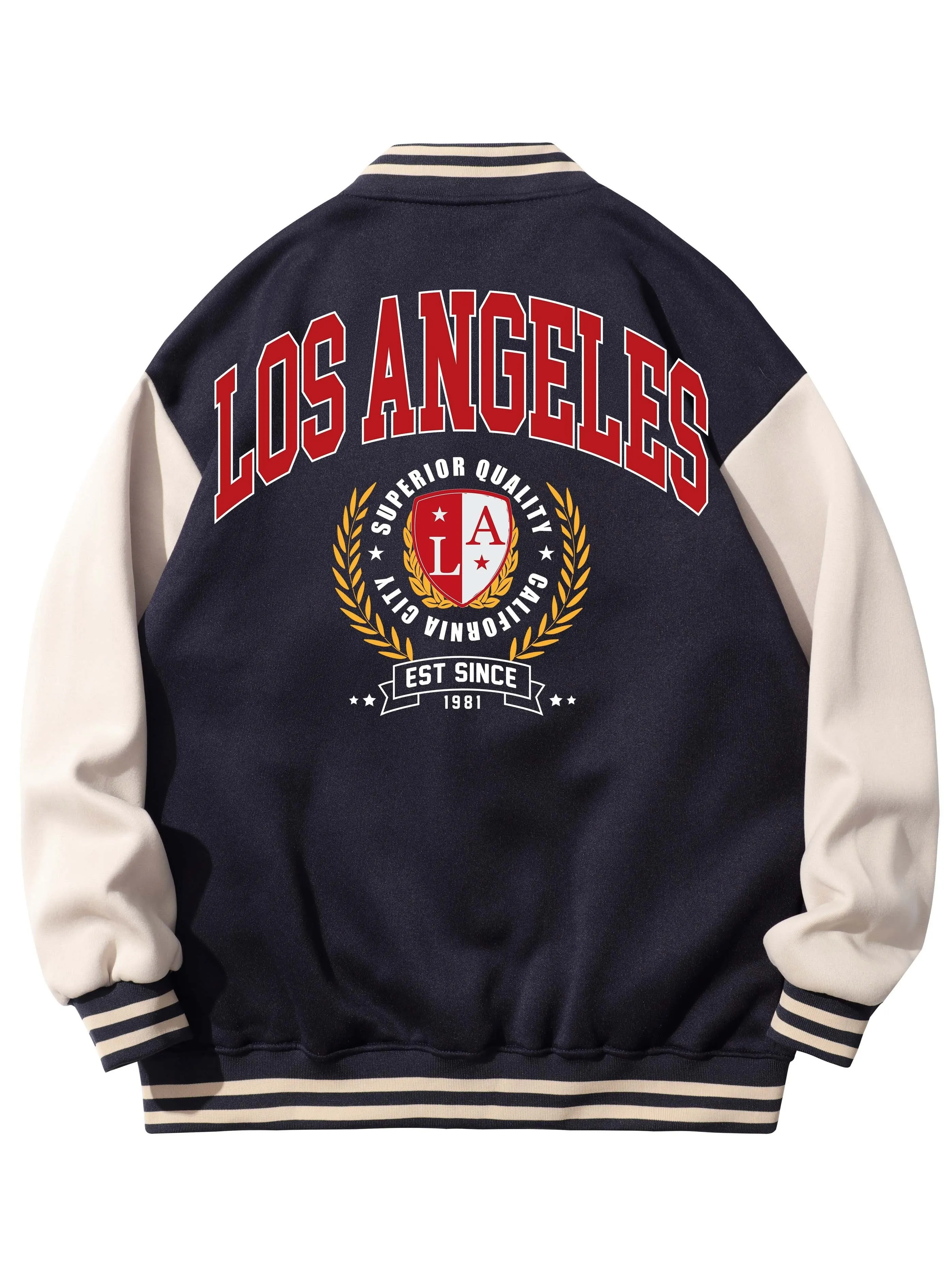 Los Angeles Print Men's Baseball Jacket |  Comfy Coat