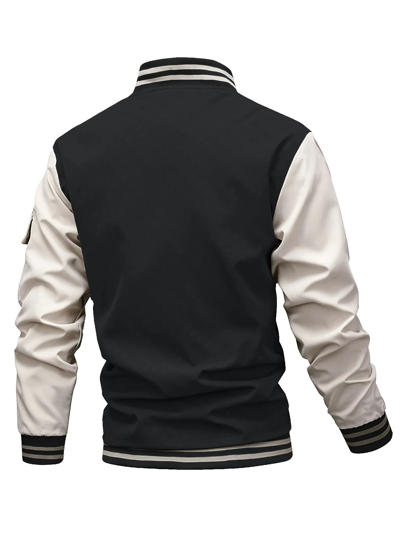 Men's Color Block Multi Pocket Bomber Jacket | Trend Coat